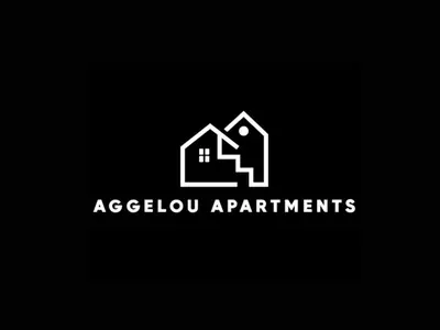 a logo for a real estate company with a house at Aggelou Apartments-10 min from Athens airport in Spáta