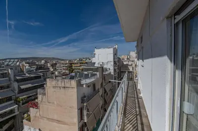 a view of a city from a building at Marina Zeas Skydeck in Piraeus
