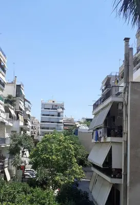 a view of a city with tall buildings at Athens Anasa's Studio in Athens