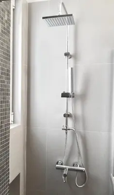 a shower with a shower head in a bathroom at ATHENS RIVIERA Grand Panoramic Villa Lagonissi in Lagonissi