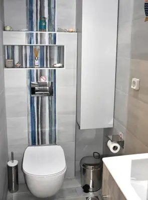 a small bathroom with a toilet and a sink at Homeyfeel Stay Sea 2 - Island mood studio in Porto Rafti