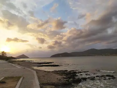 a view of the ocean with a cloudy sky at Homeyfeel Stay Sea 2 - Island mood studio in Porto Rafti