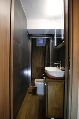 a bathroom with a sink and a toilet at Square's View Agia Paraskevi in Athens