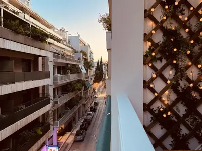 a view from the balcony of a building at 2 BedRoom Apt - Live Like a Local in Kolonaki in Athens