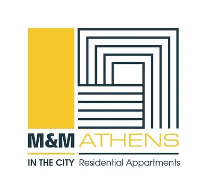 a logo for the mnm athers in the city residential apartments at M & M - boutique apartments in Athens