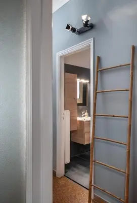 a bathroom with a sink and a mirror at Acropolis apartment with a unique view 2 in Athens