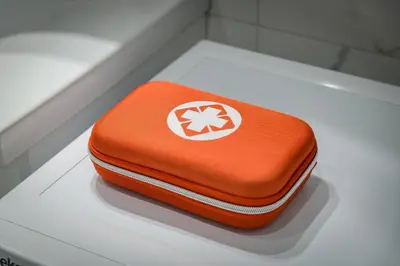 an orange suitcase sitting on top of a white table at Lush Emerald apt steps from Acropolis & Plaka! in Athens