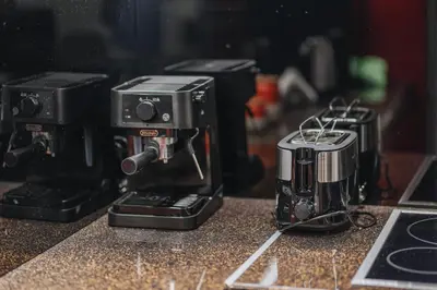two cameras sitting on top of a counter at Sweet Dreams 2 Bedroom VIPGreece in Athens