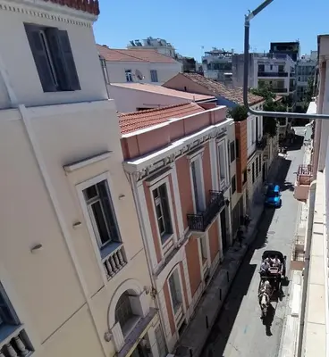 a view of a street from a building at Plaka's Heart in Athens
