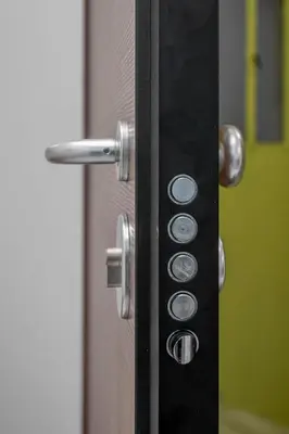 a close up of a door with a handle at 2 Bedroom condo with dream balcony in Athens