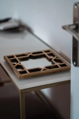 a metal tray sitting on top of a table at Ioanna's Hellenic Hospitality in Athens