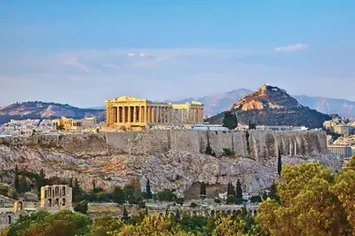 a view of the acropolis of athens from the acropolisasteryasteryastery at Lefti's Cosy Studio 40m2, Metro 7' in Athens