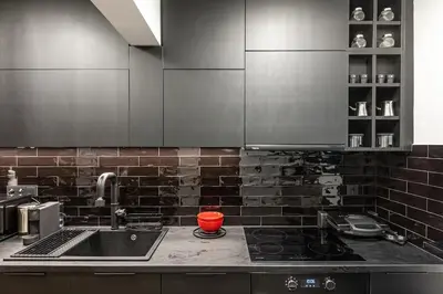 a kitchen with a sink and a counter top at BookRoom in Athens