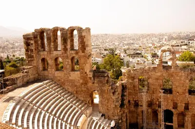 an ancient amphitheater in the city of jerusalem at Secret Garden Downtown in Athens