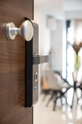 a close up of a door with a door knob at Μεζονέτα με θέα στο πάρκο Σταύρος Νιάρχος TWO in Athens