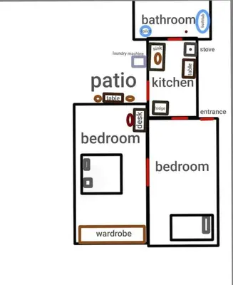 a diagram of a machine with the words bathroom bathroom kitchen at Elegant 2 Bedroom Apartment - near National Museum in Athens