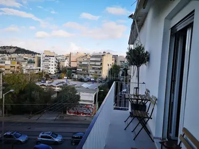 a balcony with a view of a city at Acropolis View in Athens