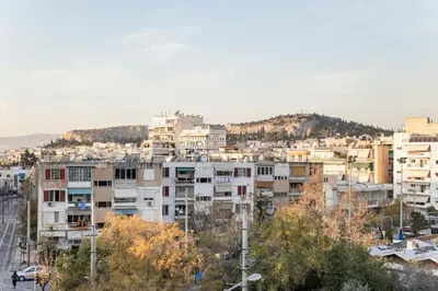 a view of a city with buildings at Acropolis View in Athens