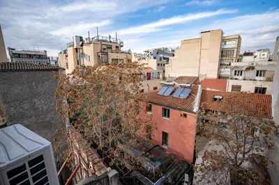 an overhead view of a city with buildings at Monastiraki metro st studio for 2 persons by MPS in Athens