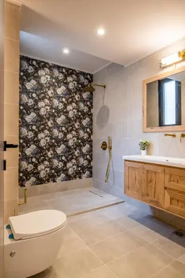 a bathroom with a toilet and a sink at Athens Exarcheia Vibe 2 in Athens