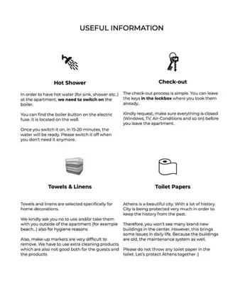 a screenshot of a page of a document at Pame Rentals - Walk Distance To Acropolis with A Charming Design in Athens