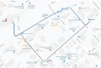 a map of the subway line in philadelphia at The Terrace with Acropolis & Athens view in Athens
