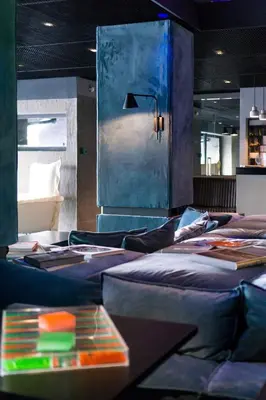 a room with a bunch of beds in a room at Periscope in Athens