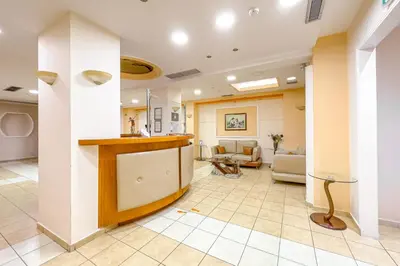 a lobby of a hospital with a waiting room at Faros II in Piraeus