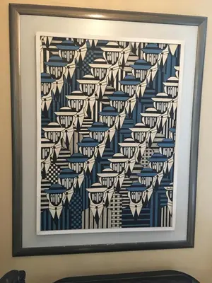 a framed picture of a painting on a wall at Art Hotel Athens in Athens