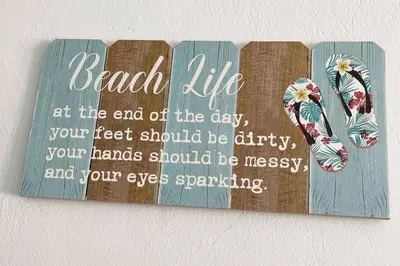 a beach life sign with a beach life at the end of the day at Seaside Escape Apartments - Apollon in Palaiá Fókaia