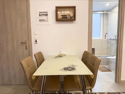 a dining room with a table and chairs at Glamorous & Spacious Renovated Apartment, Syntagma, DT Athens in Athens