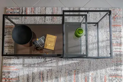 an open room with a table and a chair at Sunny & Modern apt for 3 persons in Athens
