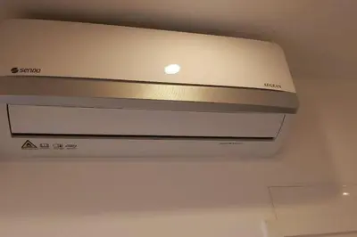 a microwave oven sitting on top of a ceiling at Quiet Studio with Athens View in Athens