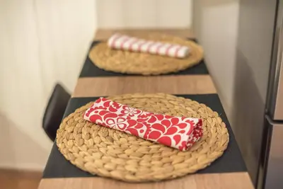two baskets sitting on a table in a room at Athens center spacious apartment in Athens