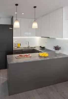 a kitchen with a counter with fruits on it at Sea view penthouse in Vari in Vari