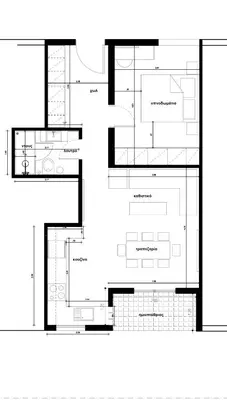 a floor plan of a house at Seaside Apartment by Flisvos Marina in Athens